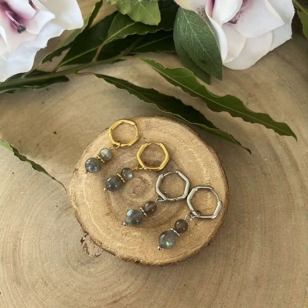 Boucles d’Oreilles Labradorite: Reflets Mystiques