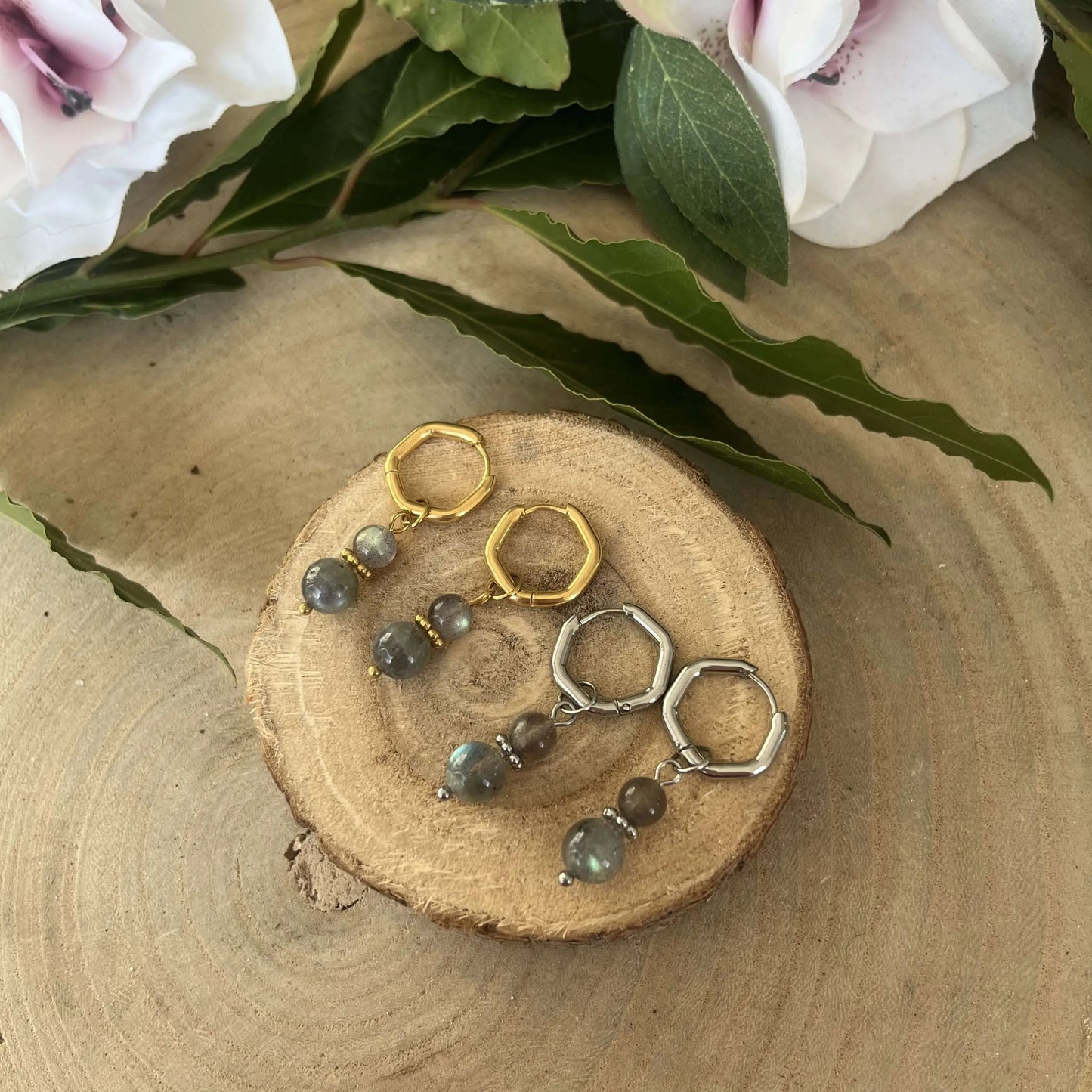 Boucles d’Oreilles Labradorite: Reflets Mystiques