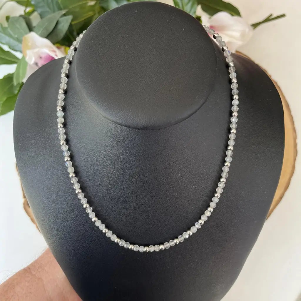 Collier Eden Labradorite - Argent / 40/45 cm - bijoux