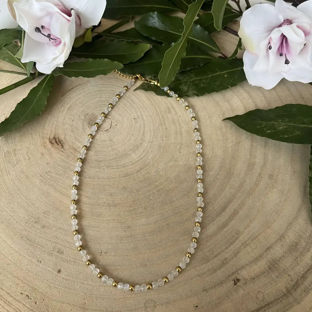 Collier Eden Pierre de Lune Bleuté - bijoux pierre