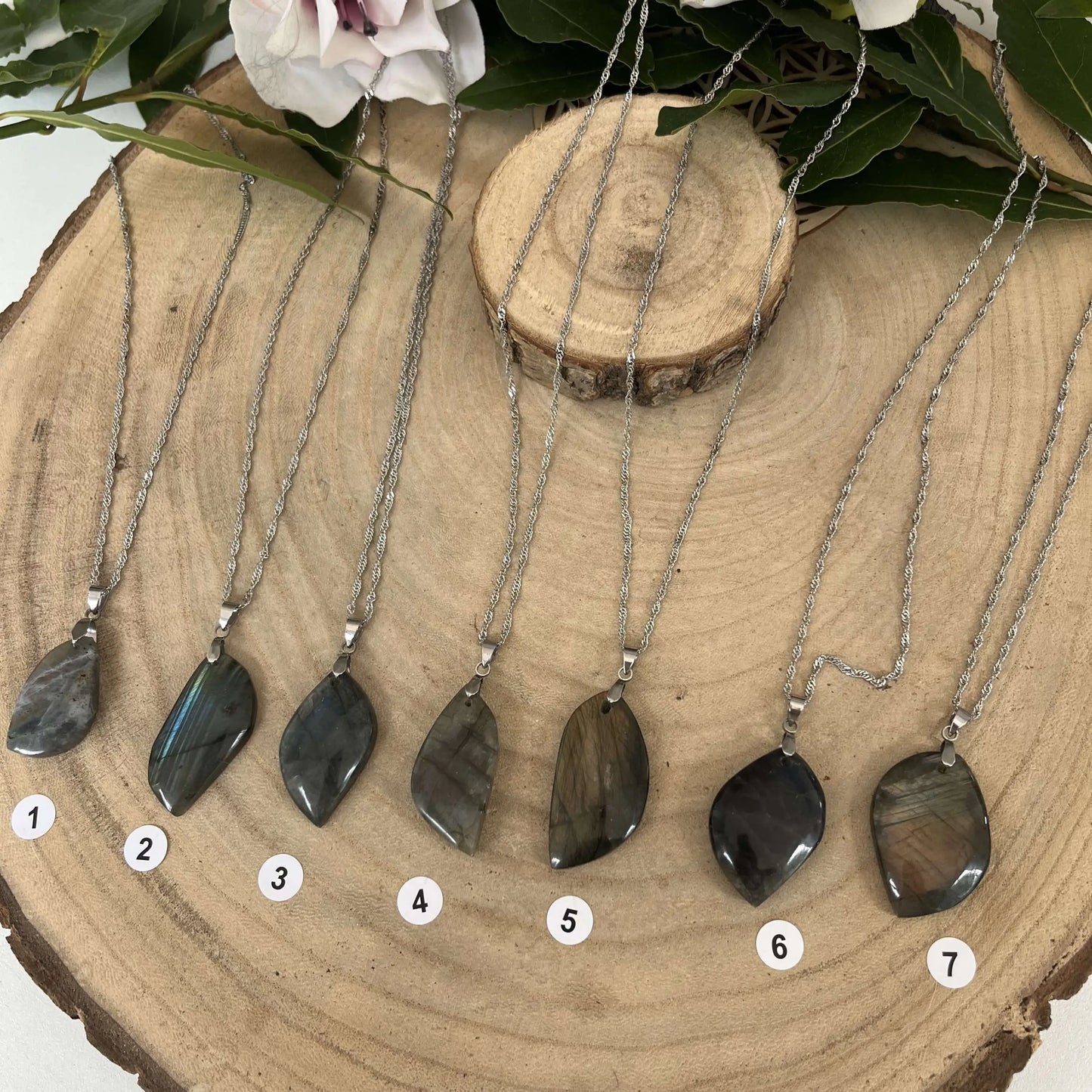 Collier Pendentif Labradorite Naturelle - Argent / N°1