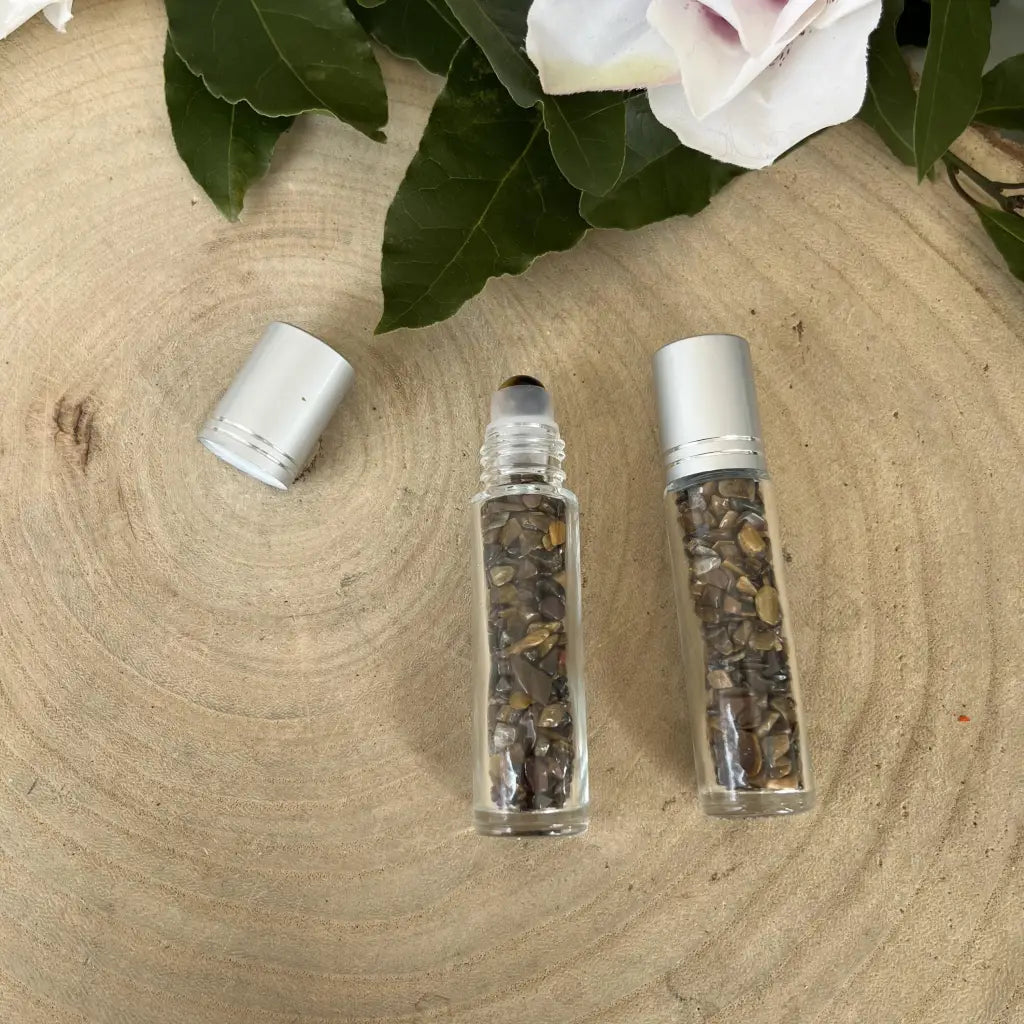 Flacon Roll-On en Œil de Tigre – 10 ml | Pierre Naturelle