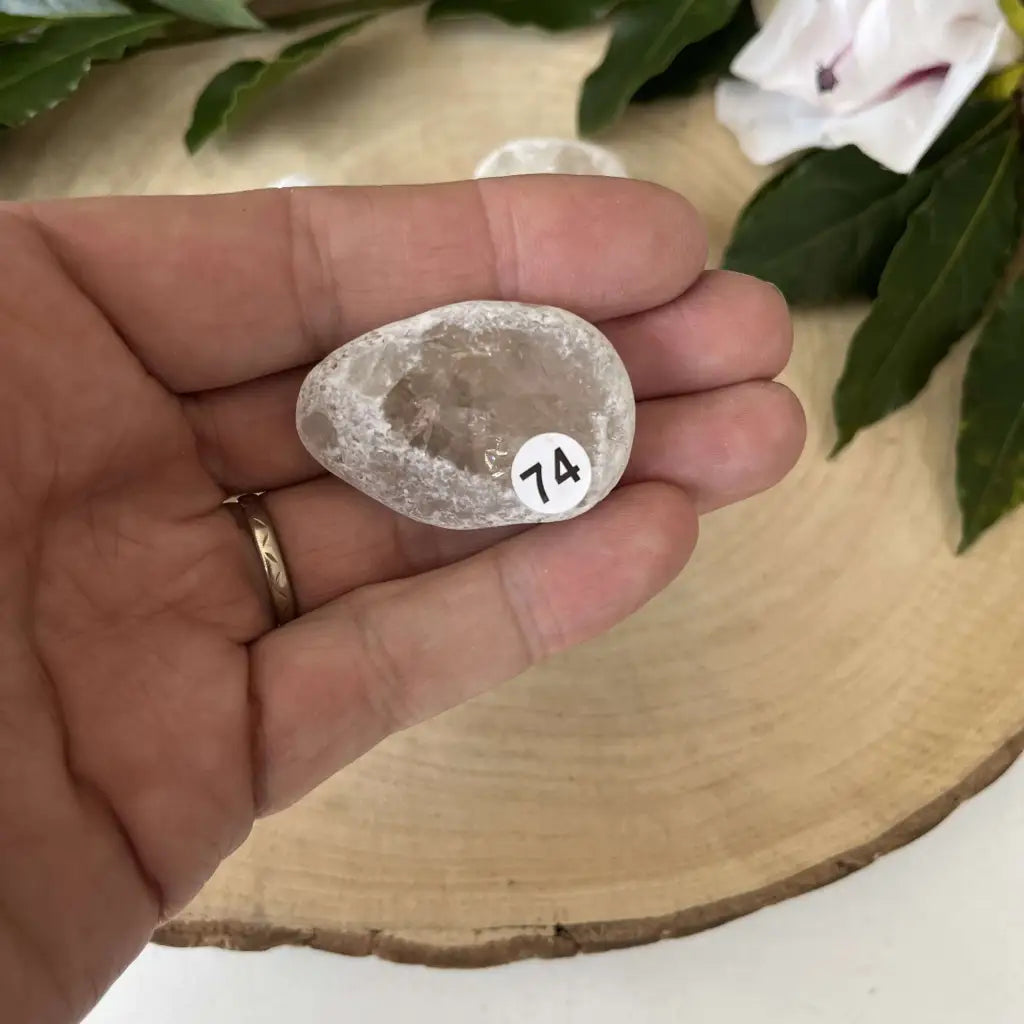 Œuf Ema Quartz Fumé - 74 - pierre naturelle