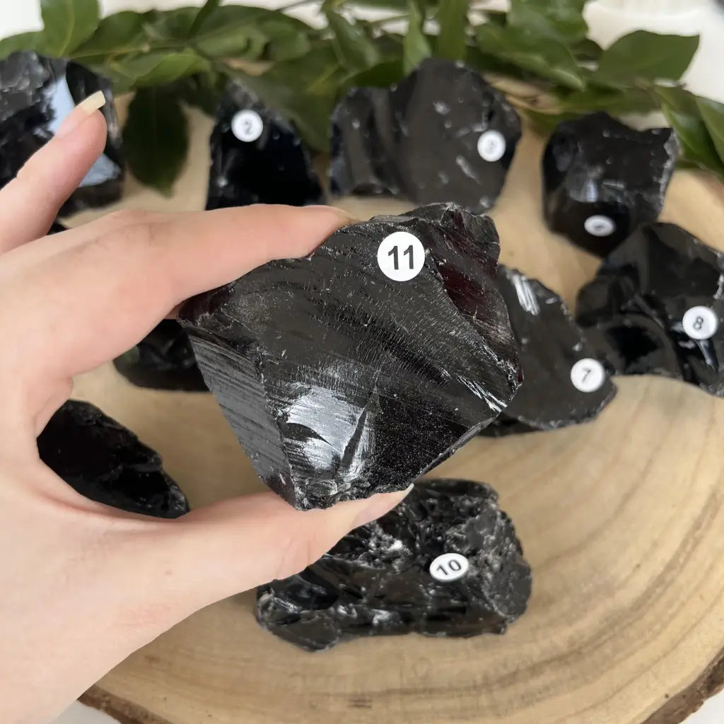 Pierre Obsidienne Noire Brute et Ses Pouvoirs - 11