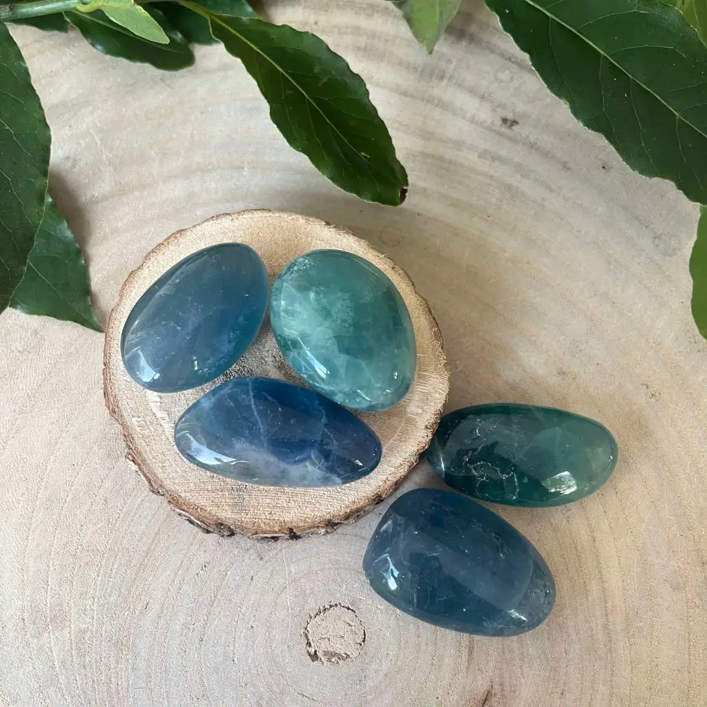 Pierre Roulée en Fluorite Bleu-Verte - 35/60 mm - Pierre