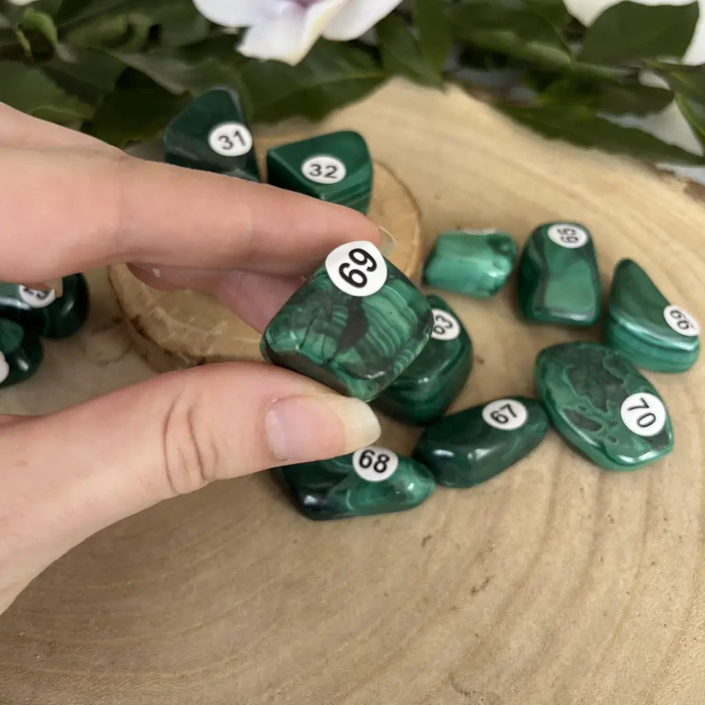 Pierre Roulée Malachite - 69 - Pierre roulée