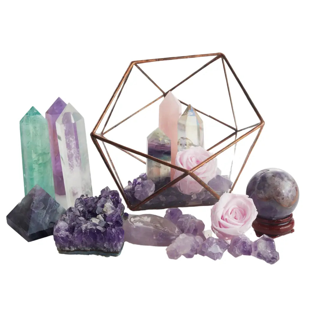 Disposition de cristaux en lithothérapie pour le bien-être et la santé, tout savoir sur la lithothérapie