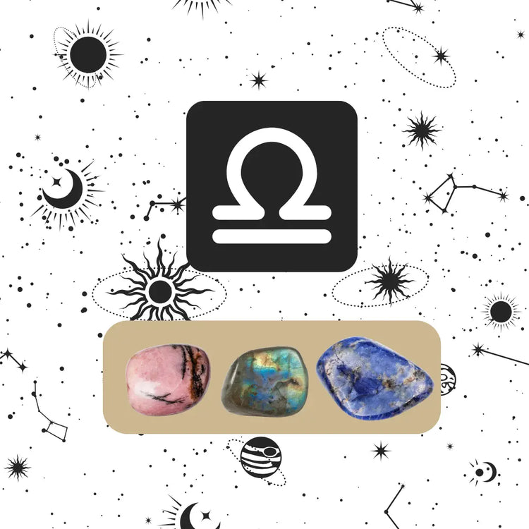 Collection Balance Pierres Naturelles avec Lapis Lazuli, Labradorite et Rhodonite pour harmonie et guérison