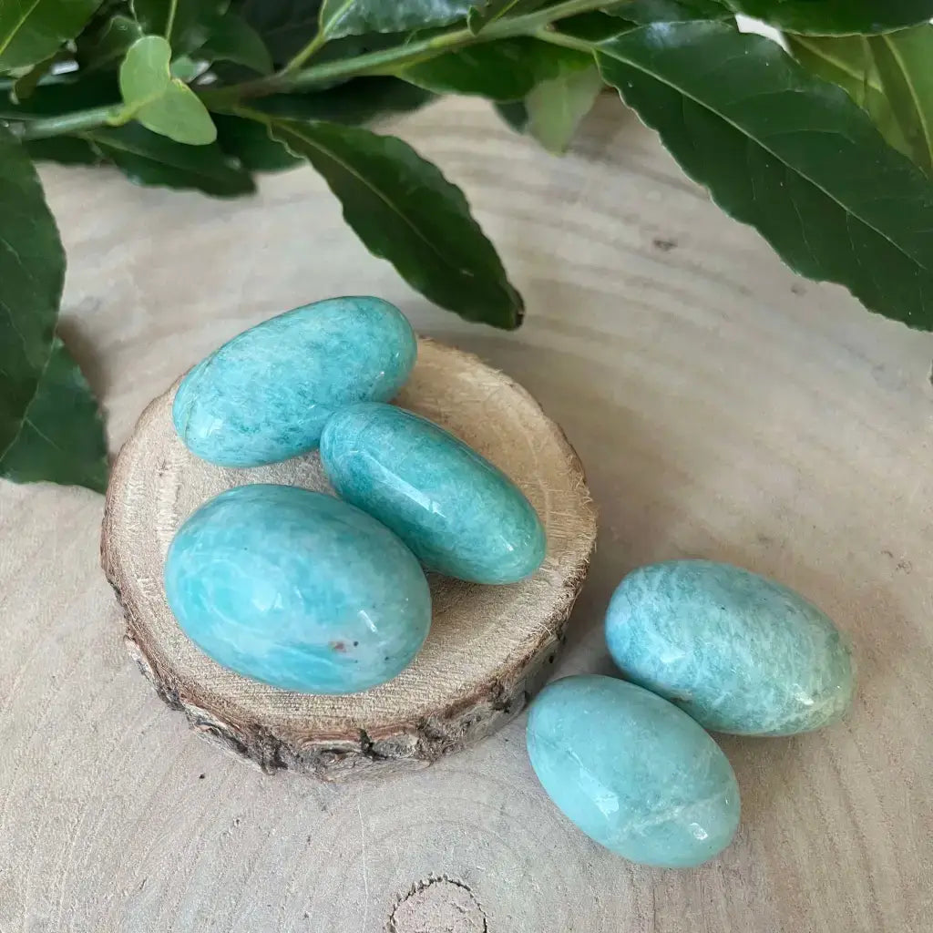 Pierre roulée Amazonite Pierre Roulée de Aura de Roche, idéal pour la méditation et la décoration