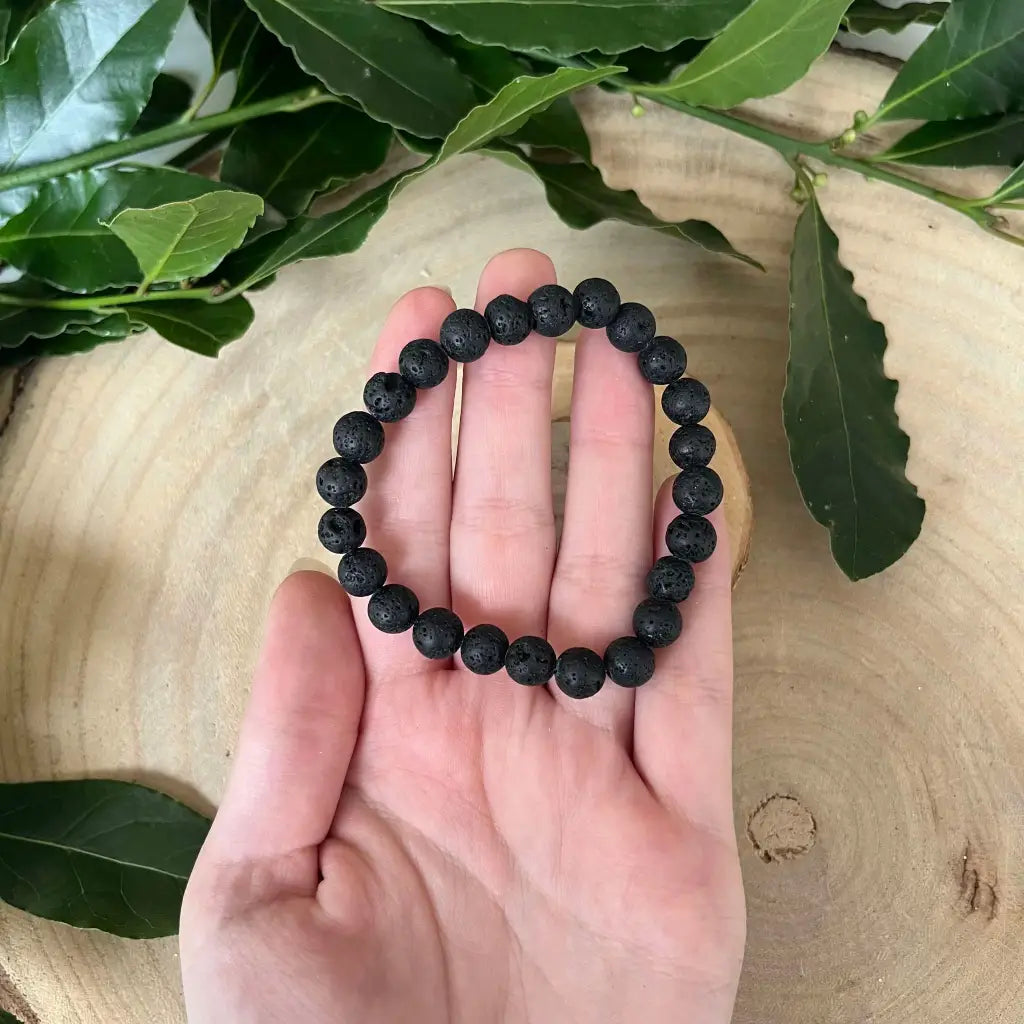 Bracelet en pierre de lave: énergie et protection