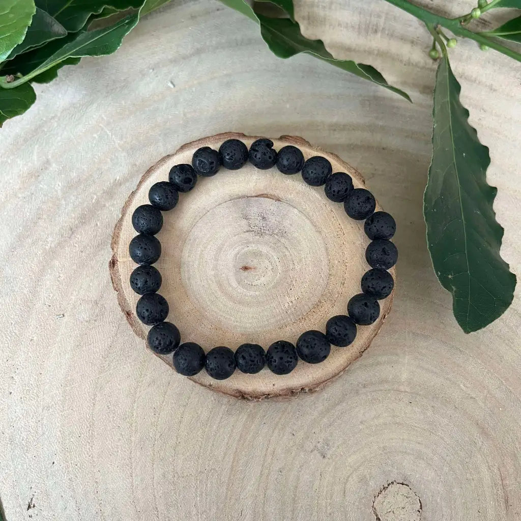 Bracelet en pierre de lave: énergie et protection