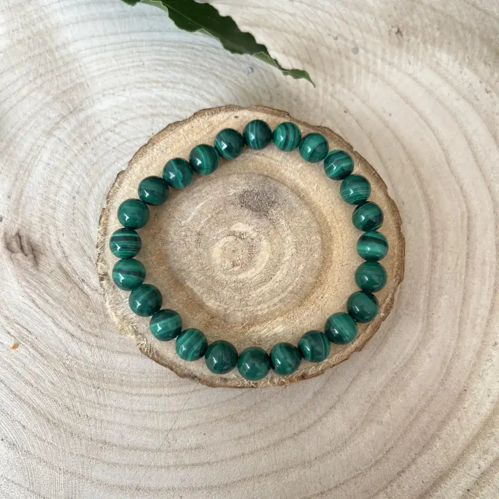 Bracelet Malachite en perles vertes avec un design élégant pour un style raffiné