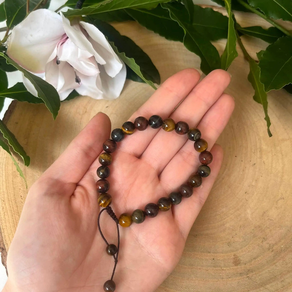 Bracelet Shambala 3 Yeux - Œil de Tigre, Œil de Faucon et Œil de Taureau