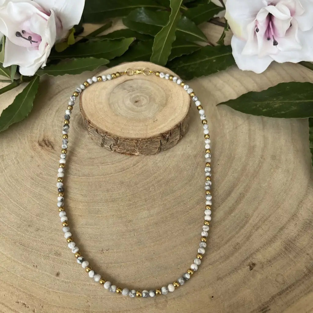 Collier Eden Howlite Blanche - bijoux pierre naturelle