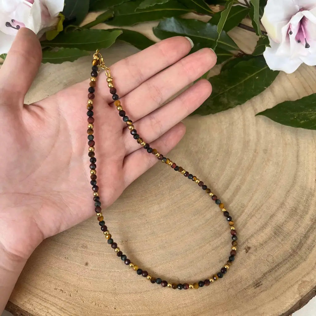 Collier Eden Trois Yeux - bijoux pierre naturelle et acier