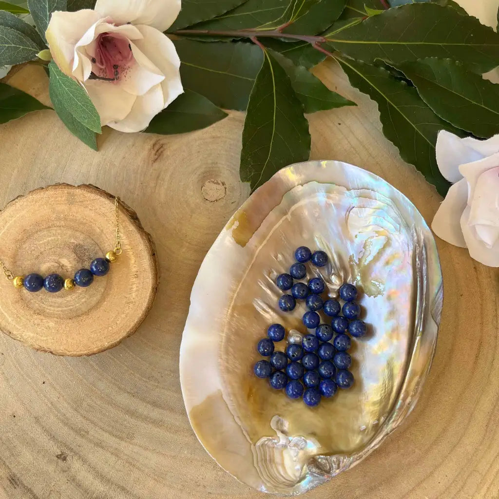 Collier Fusion Minérale - Or / Lapis Lazuli - Collier