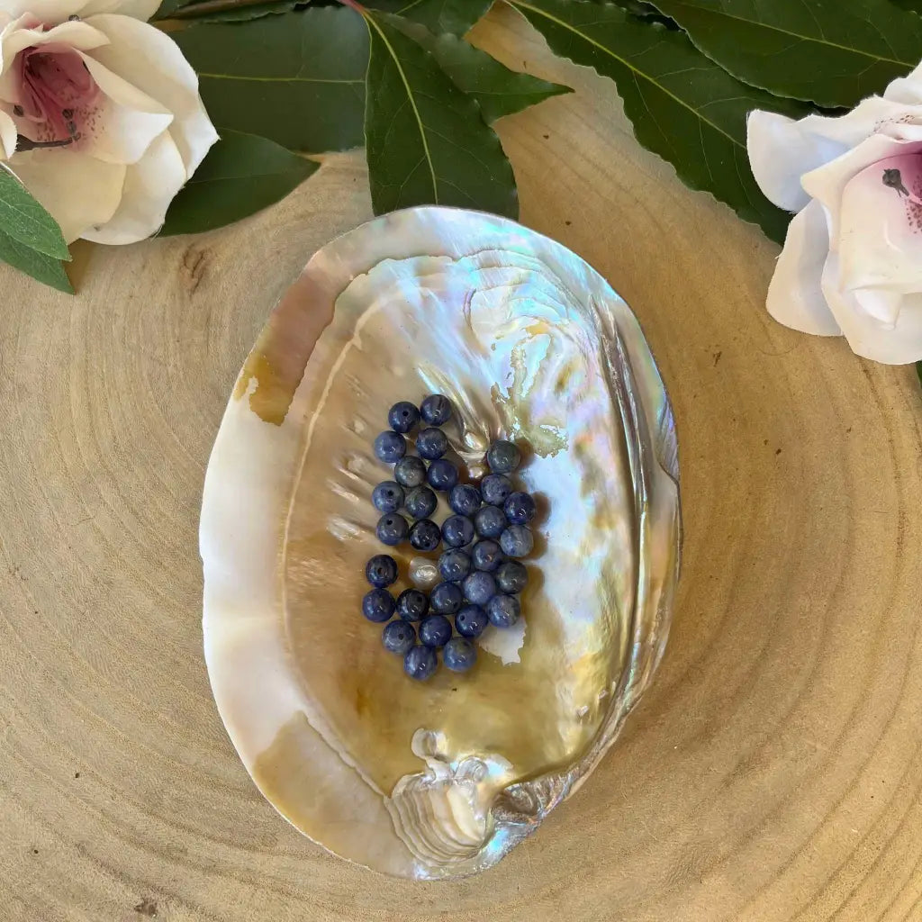 Collier Fusion Minérale - Or / Sodalite - Collier acier