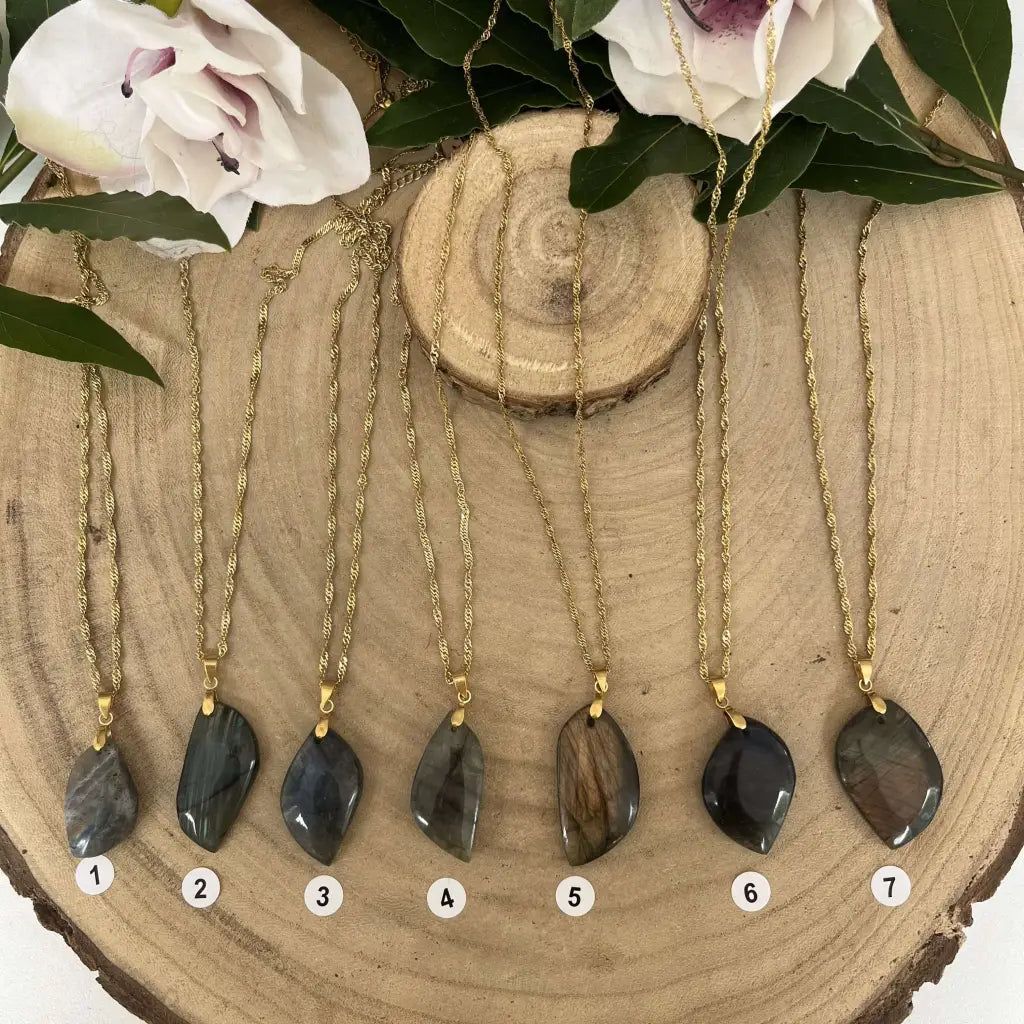 Collier Pendentif Labradorite Naturelle - Collier pendentif
