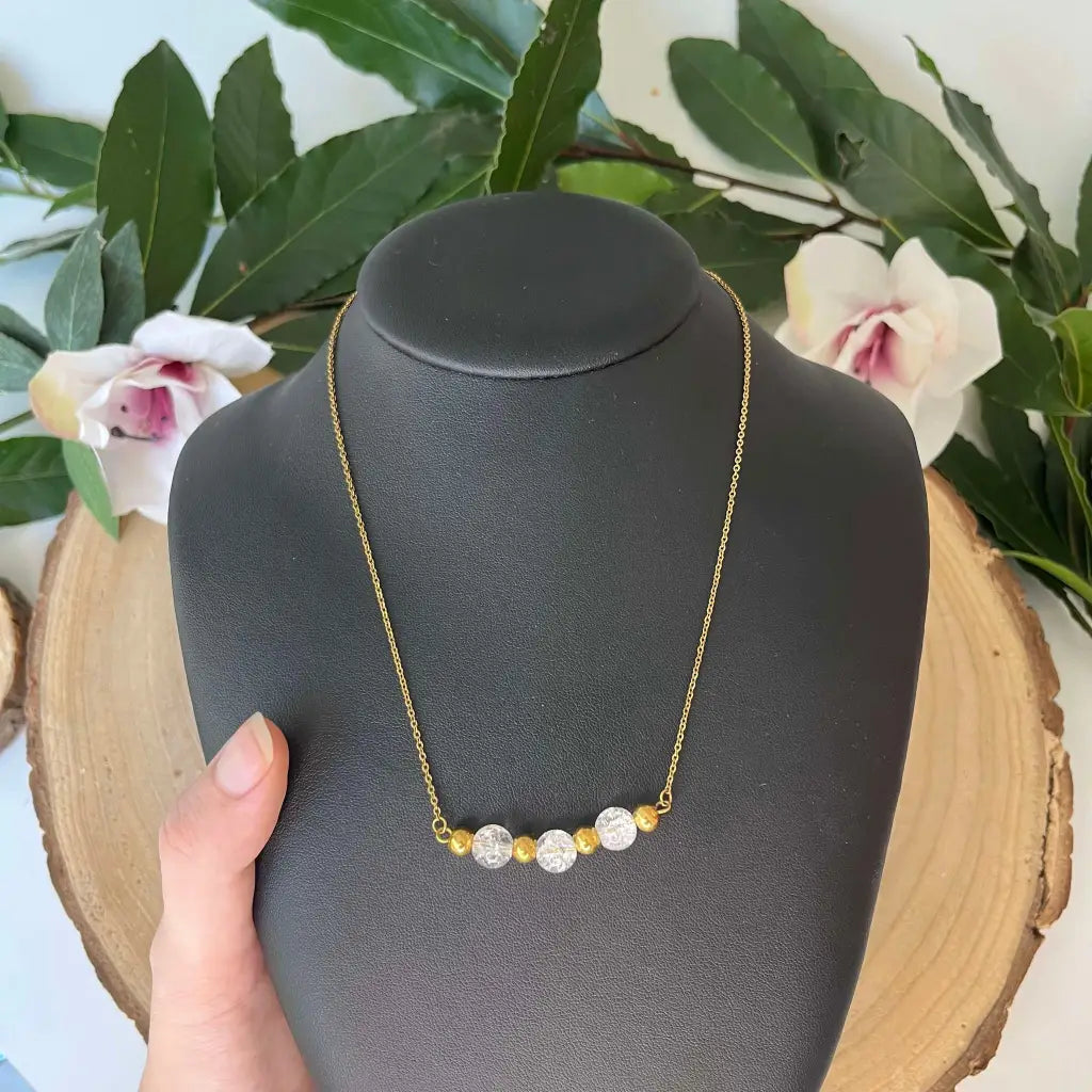 Collier Scintillant Cristal de Roche - bijoux pierre