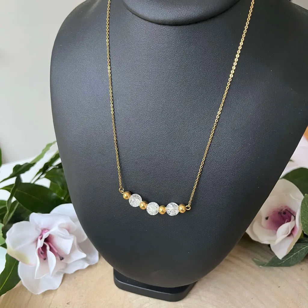 Collier Scintillant Cristal de Roche - bijoux pierre