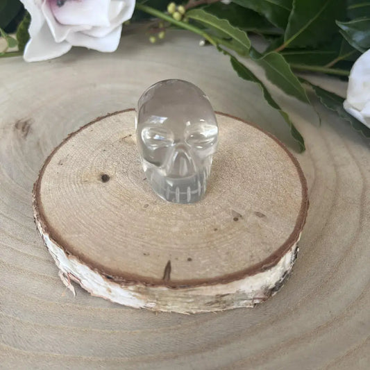 Crâne – Cristal de Roche - Figurine pierre naturelle
