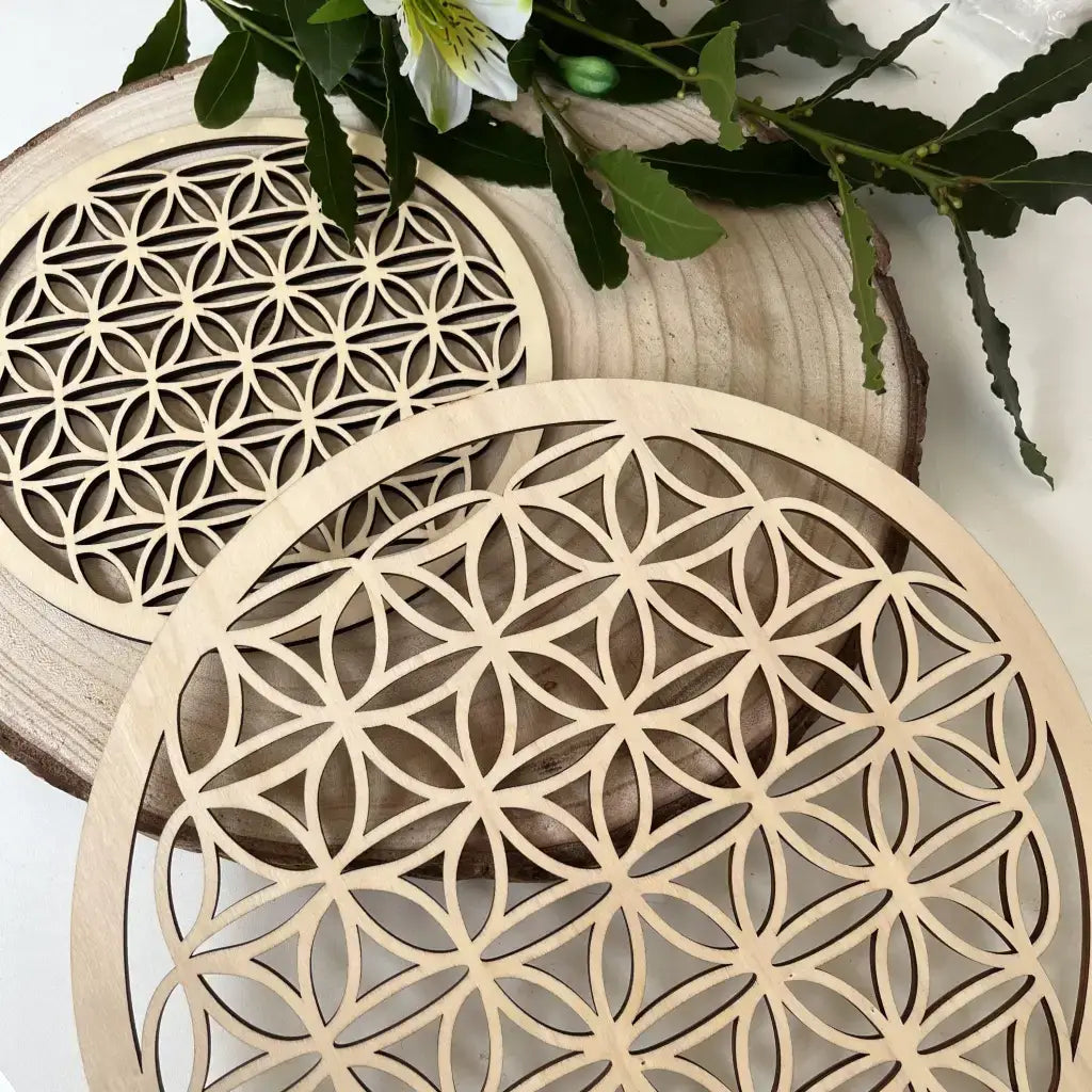 Fleurs de vie en bois Chargez Vos Bijoux et Minéraux