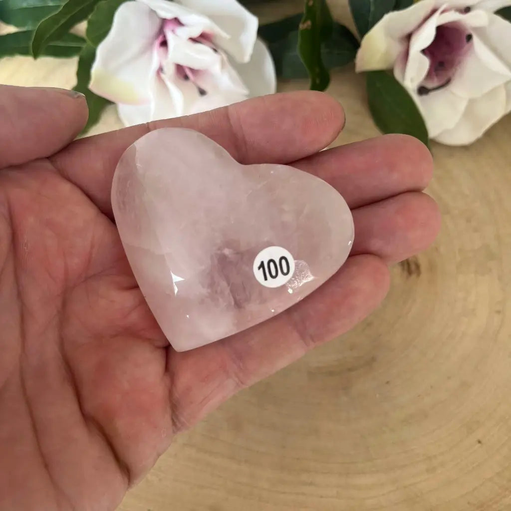 Gros Cœur en Quartz Rose – Brésil - 100 - pierre coeur