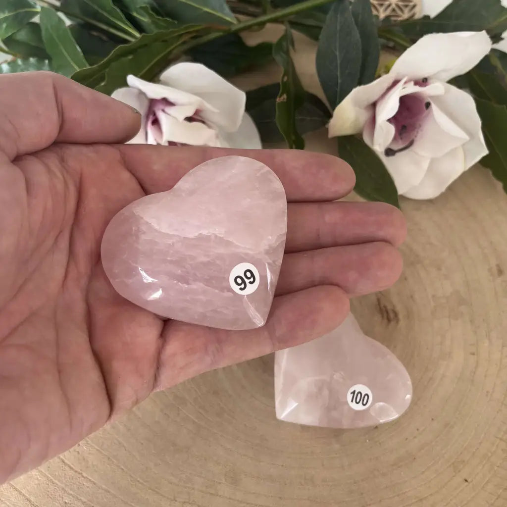 Gros Cœur en Quartz Rose – Brésil - 99 - pierre coeur
