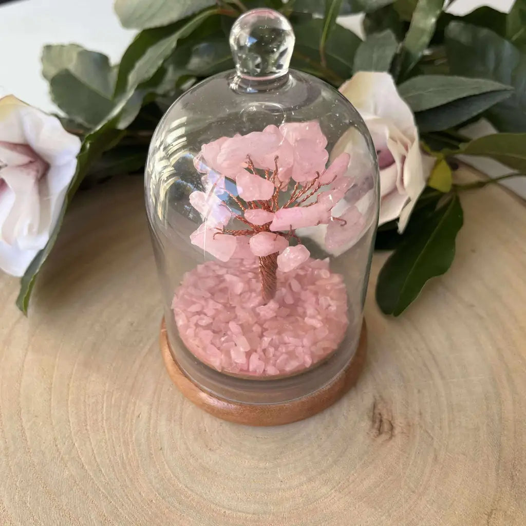 Jardin Dôme en Quartz Rose – Symbole d’Amour et d’Harmonie