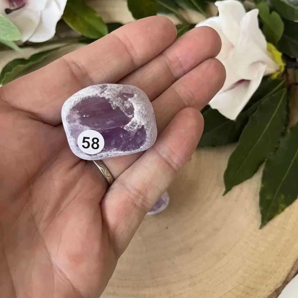 Œuf Ema Améthyste - 58 - pierre naturelle