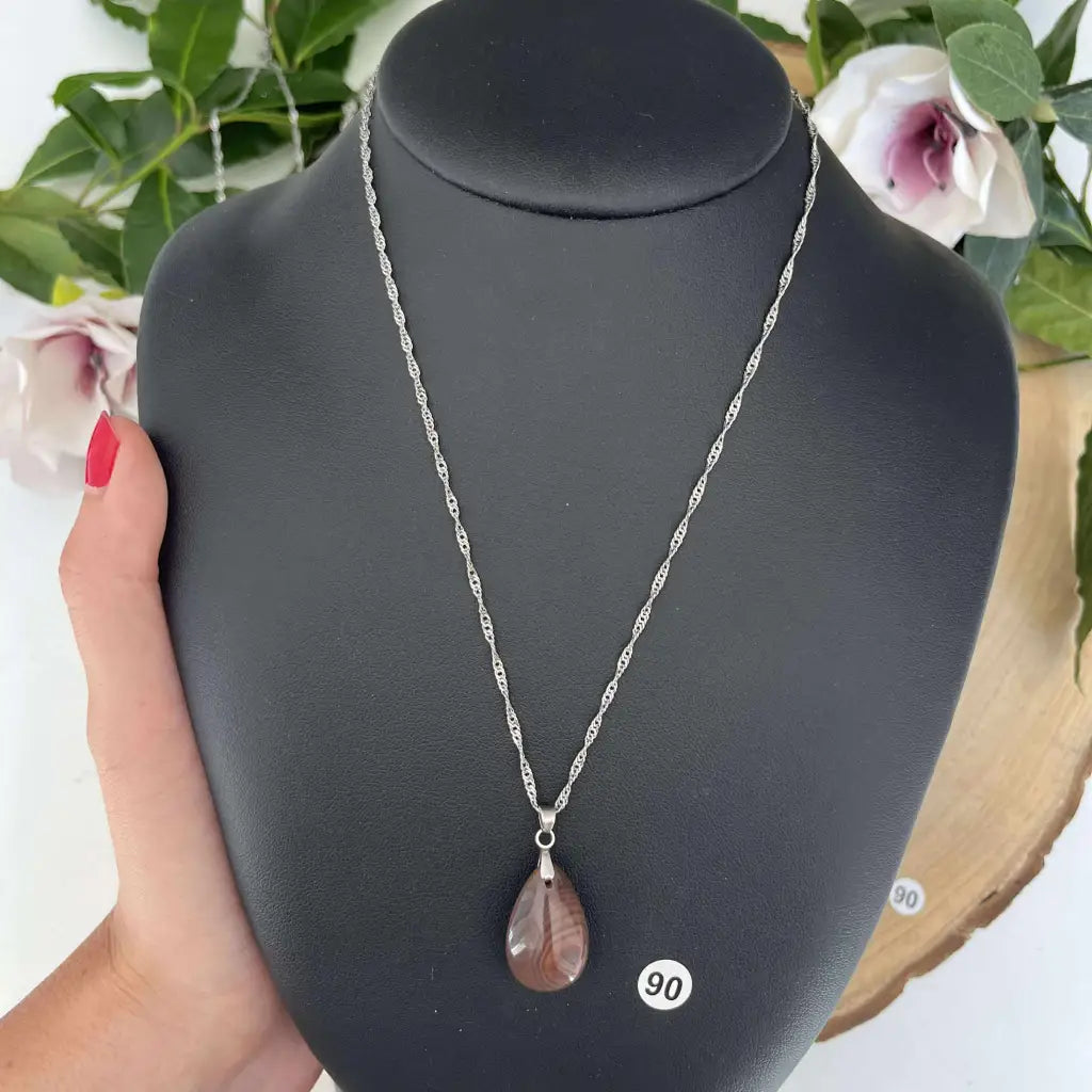 Pendentif en Cornaline - Amour et dynamisme. - Argent / 90