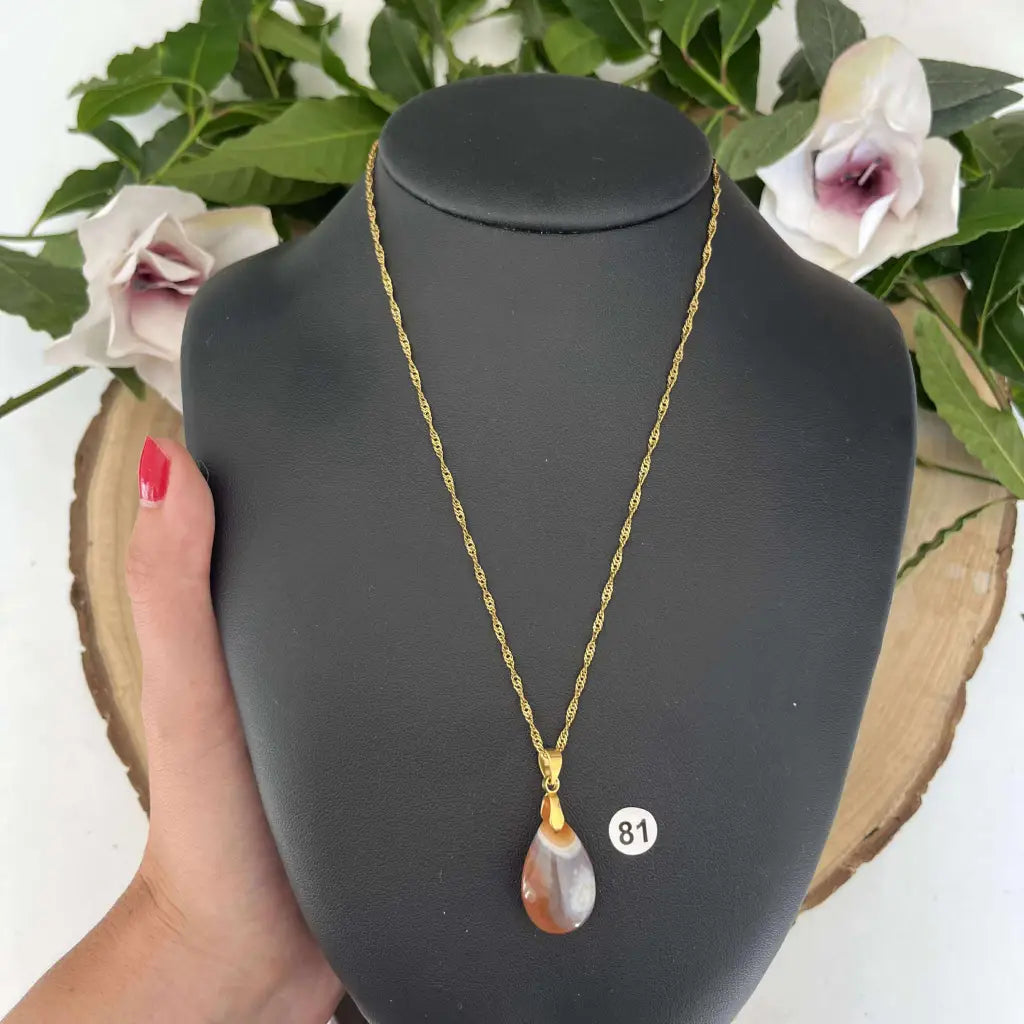 Pendentif en Cornaline - Amour et dynamisme. - Or / 81