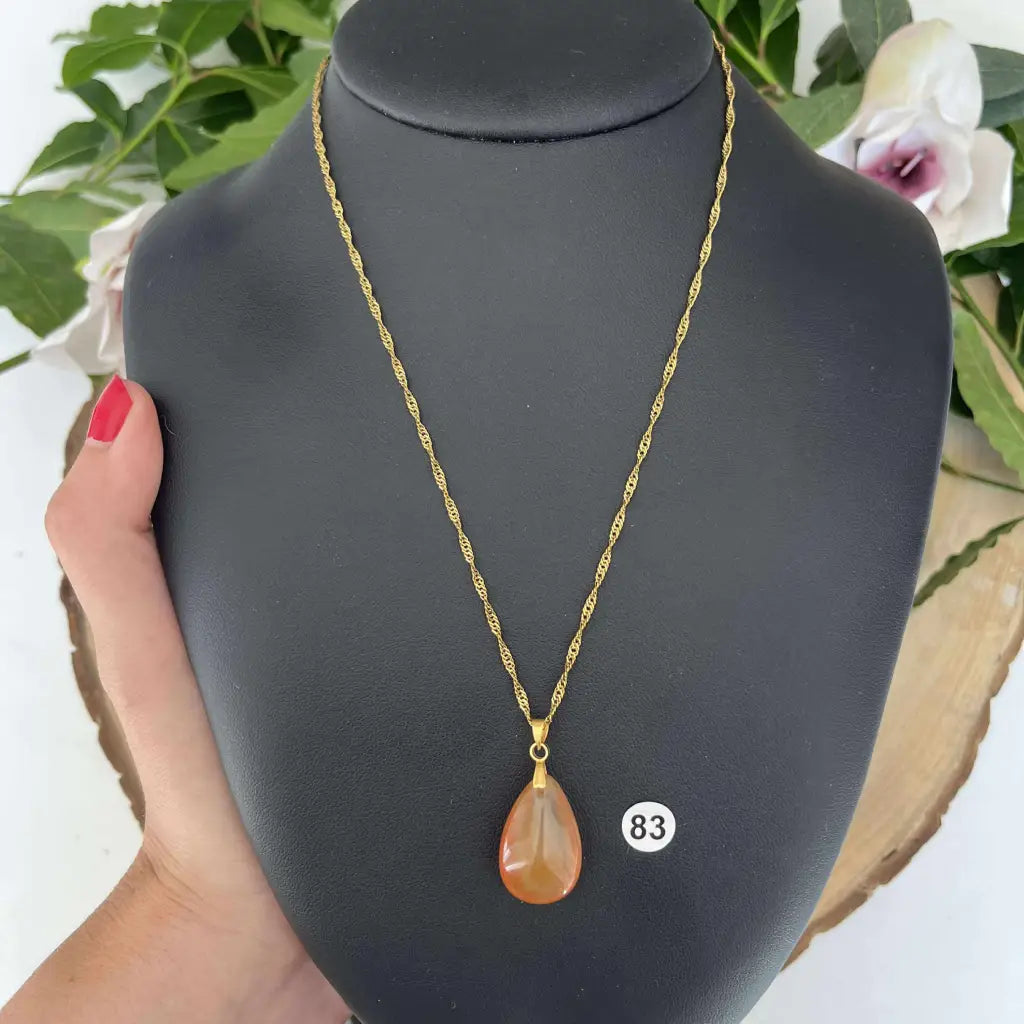 Pendentif en Cornaline - Amour et dynamisme. - Or / 83