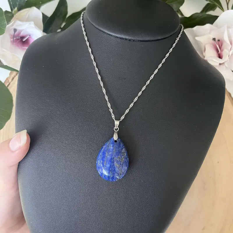 Pendentif en Lapis Lazuli et ses Vertus - Argent - pierres