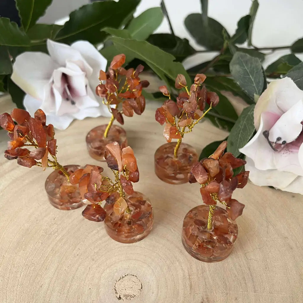 Petit arbre en Cornaline – Arbre décoratif en pierres