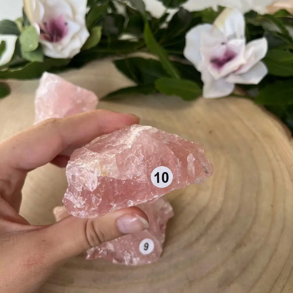 Pierre Brute Quartz Rose - 10 - pierres Naturelles