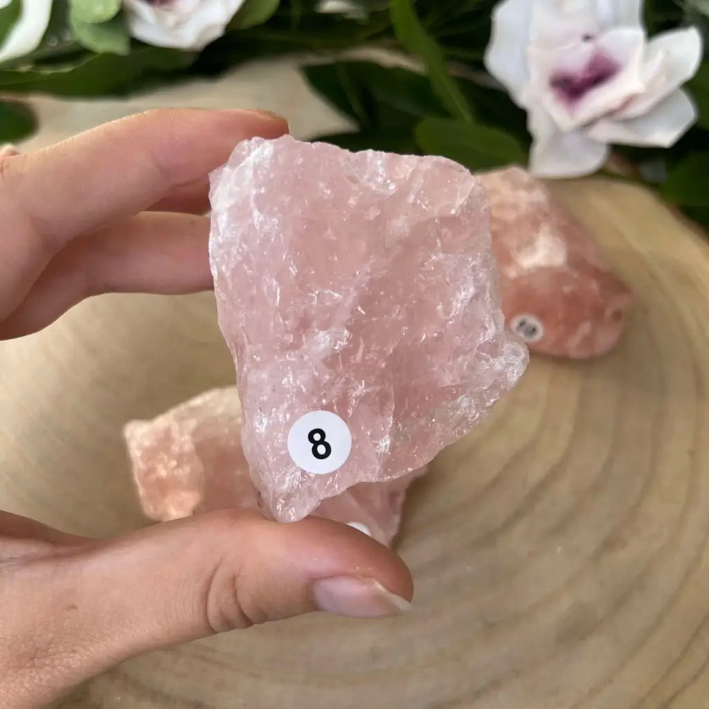 Pierre Brute Quartz Rose - 8 - pierres Naturelles