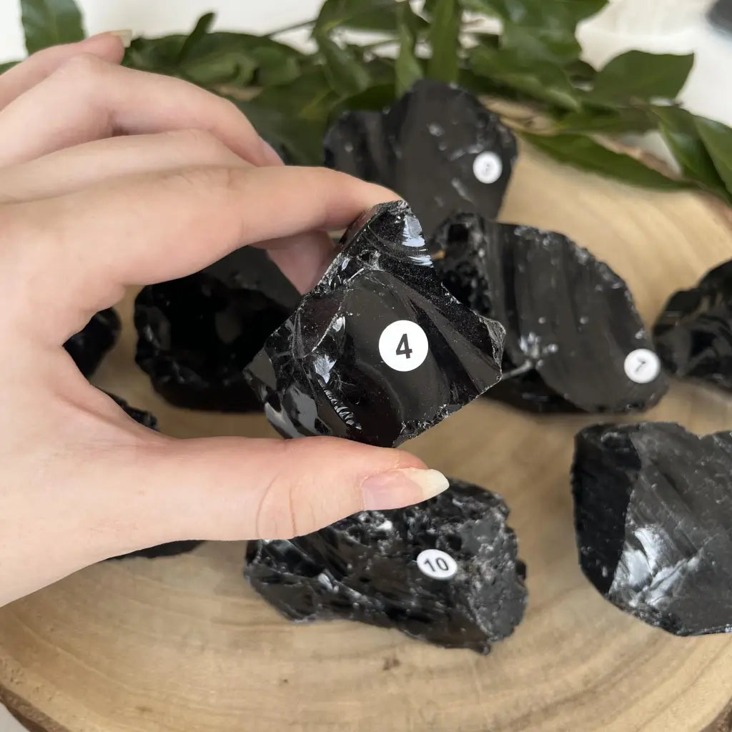 Pierre Obsidienne Noire Brute et Ses Pouvoirs - 4