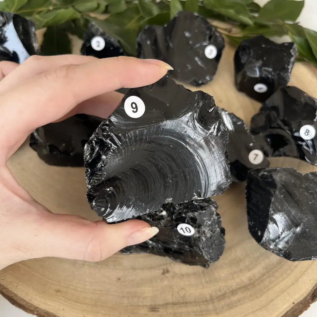 Pierre Obsidienne Noire Brute et Ses Pouvoirs - 9