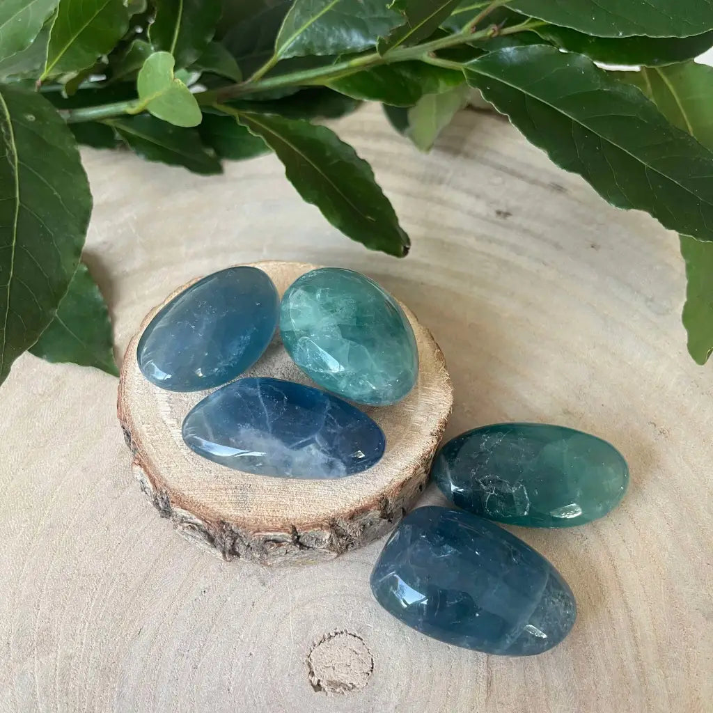 Pierre Roulée en Fluorite Bleu-Verte - 35/60 mm - Pierre