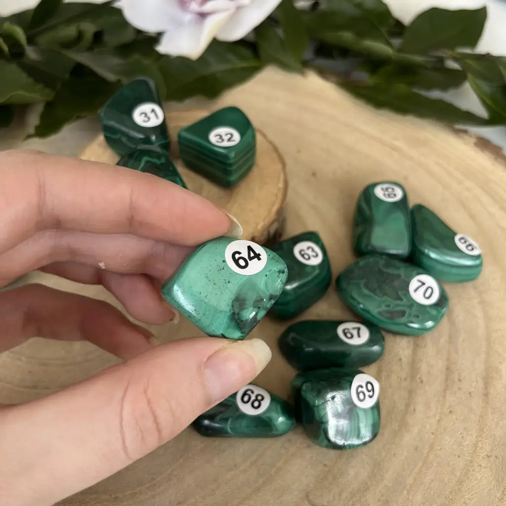 Pierre Roulée Malachite - 64 - Pierre roulée