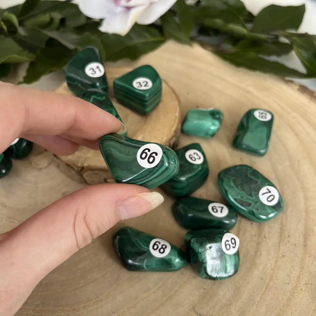 Pierre Roulée Malachite - 66 - Pierre roulée