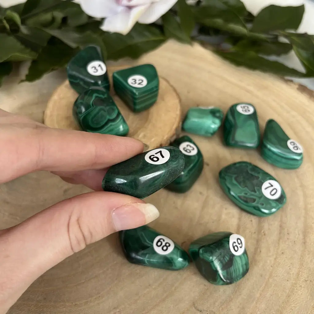 Pierre Roulée Malachite - 67 - Pierre roulée