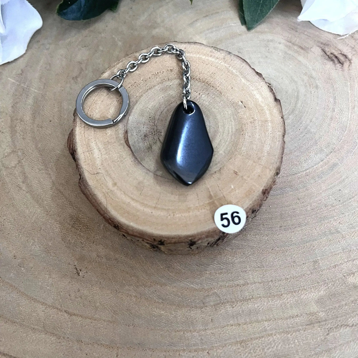 Porte-clés en shungite n°56 avec son anneau
